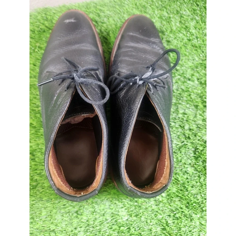 Johnston & Murphy Boots Mens Size 11 Black Leather Chukka Ankle Lace Up Casual
